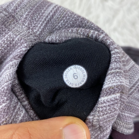 Lululemon Align Crop *21" Mini Space Dye Herringbone Jacquard Heathered Black - Picture 4 of 6